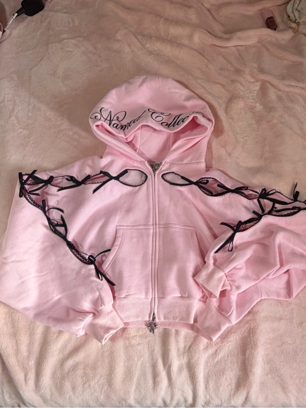 Named collective Princ355 Embellished Hooded Zip Jacket